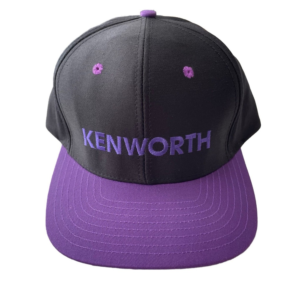 Vintage Kenworth Black Purple Snapback Hat by Tonkin Baseball Cap